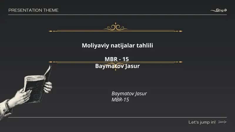 Moliyaviy natijalar tahlili 1
