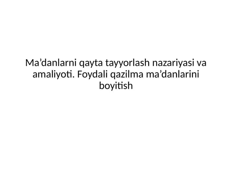 Maydalash bosqichlari tavsifi 1