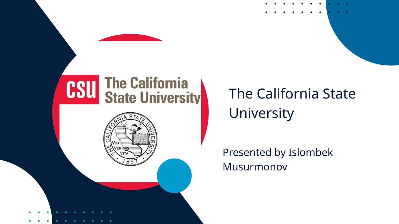 The California State University 1