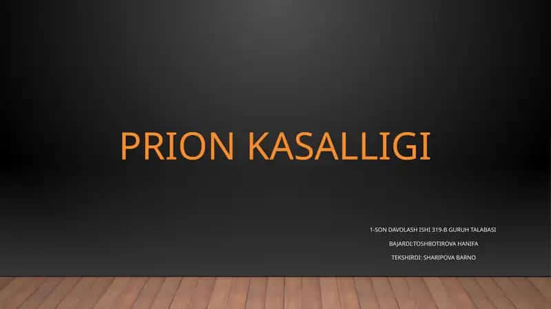 Prion kasalligi 1