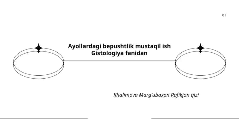Ayollardagi bepushtlik mustaqil ish 1