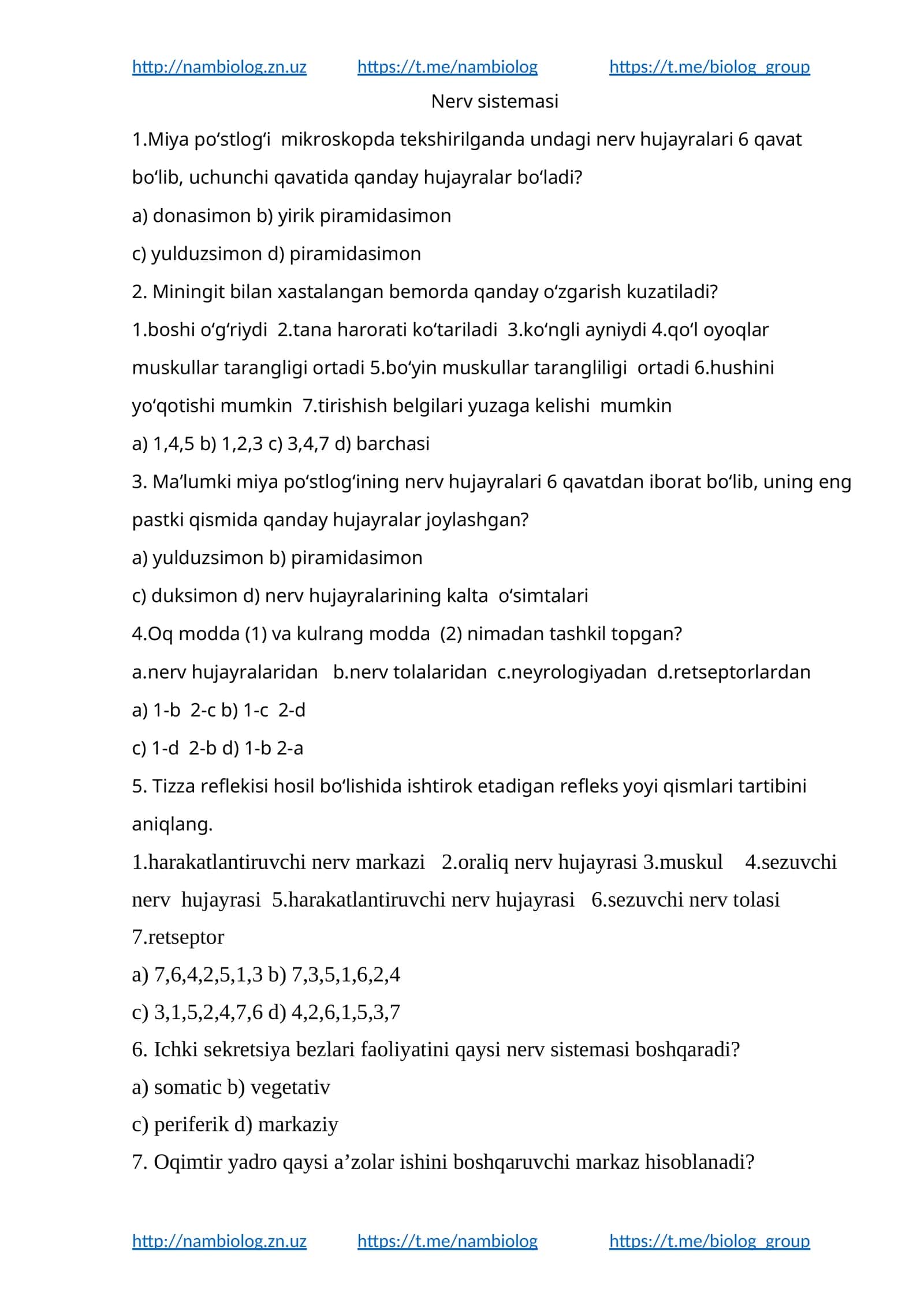 Nerv sistemasi 1