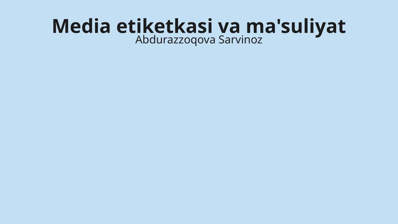 Media etiketkasi va ma'suliyat 1