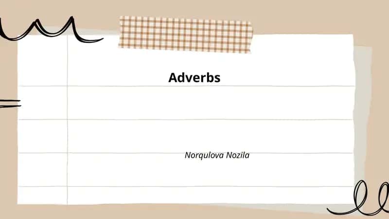 Adverbs 1