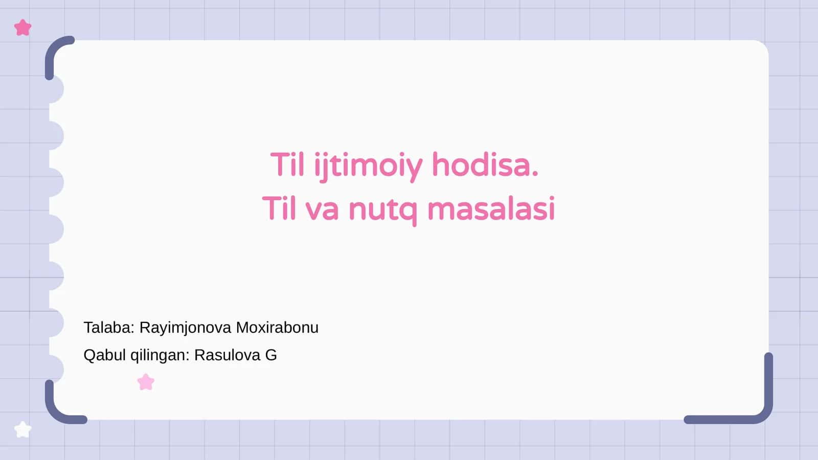 Til ijtimoiy hodisa.Til va nutq masalasi 1