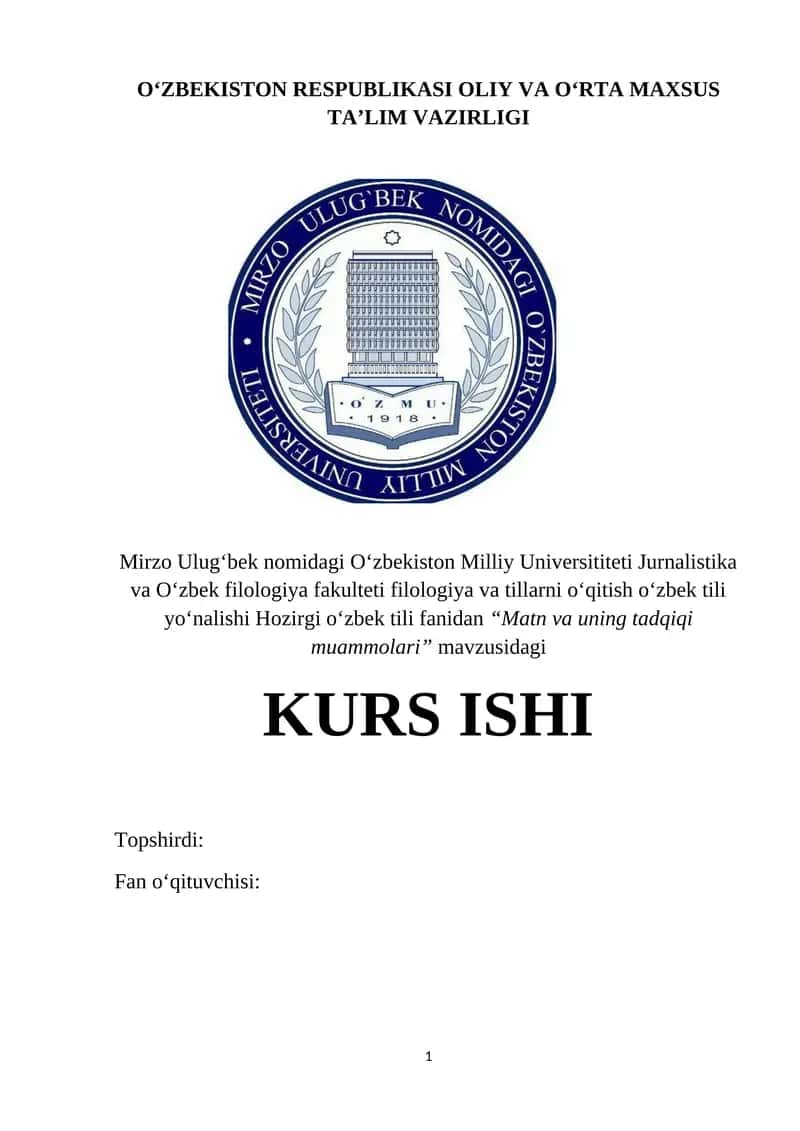 Matn va uning tadqiqi muammolari 1