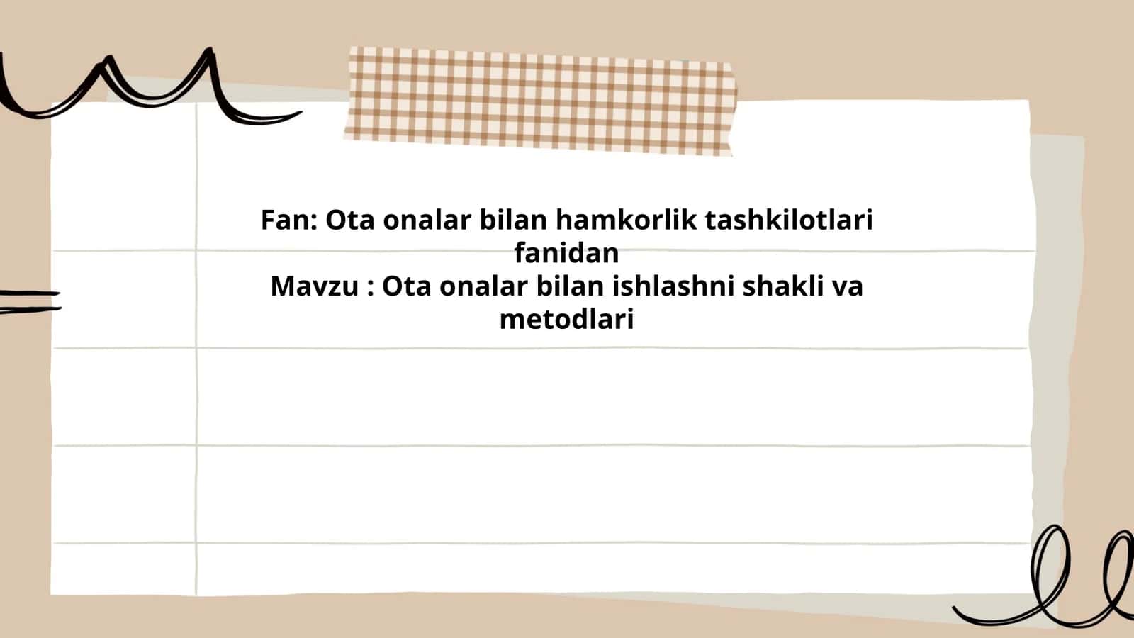 Ota onalar bilan ishlashni shakli va metodlari 1