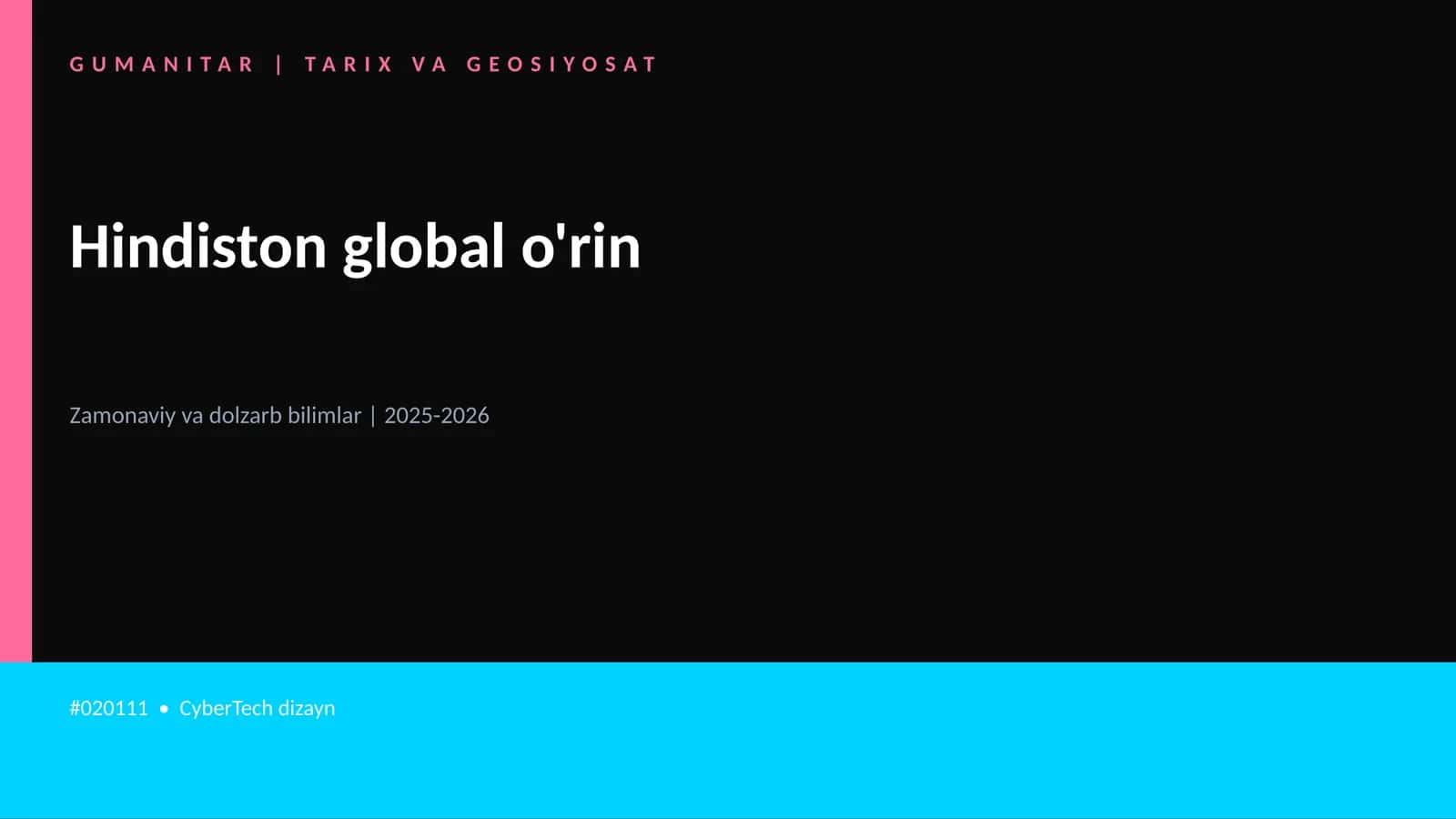 Hindiston global o'rin 1