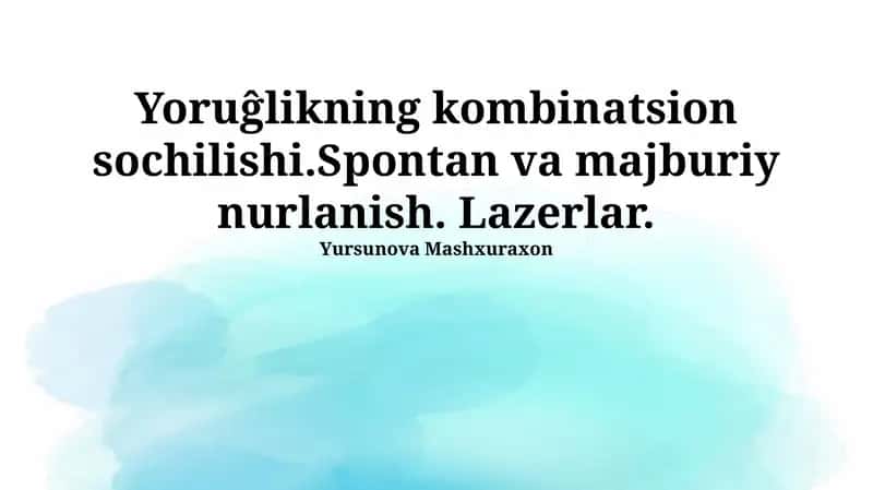 Lazerlar 1