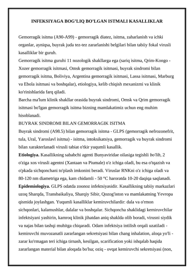 Buyrak Sindromi Bilan Gemorragik Isitma 1