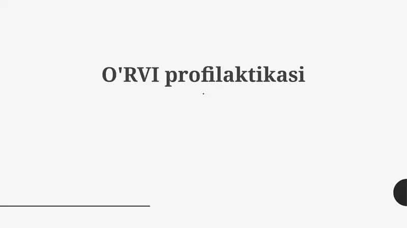 ARVI profilaktikasi 1