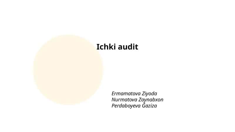Ichki audit 1