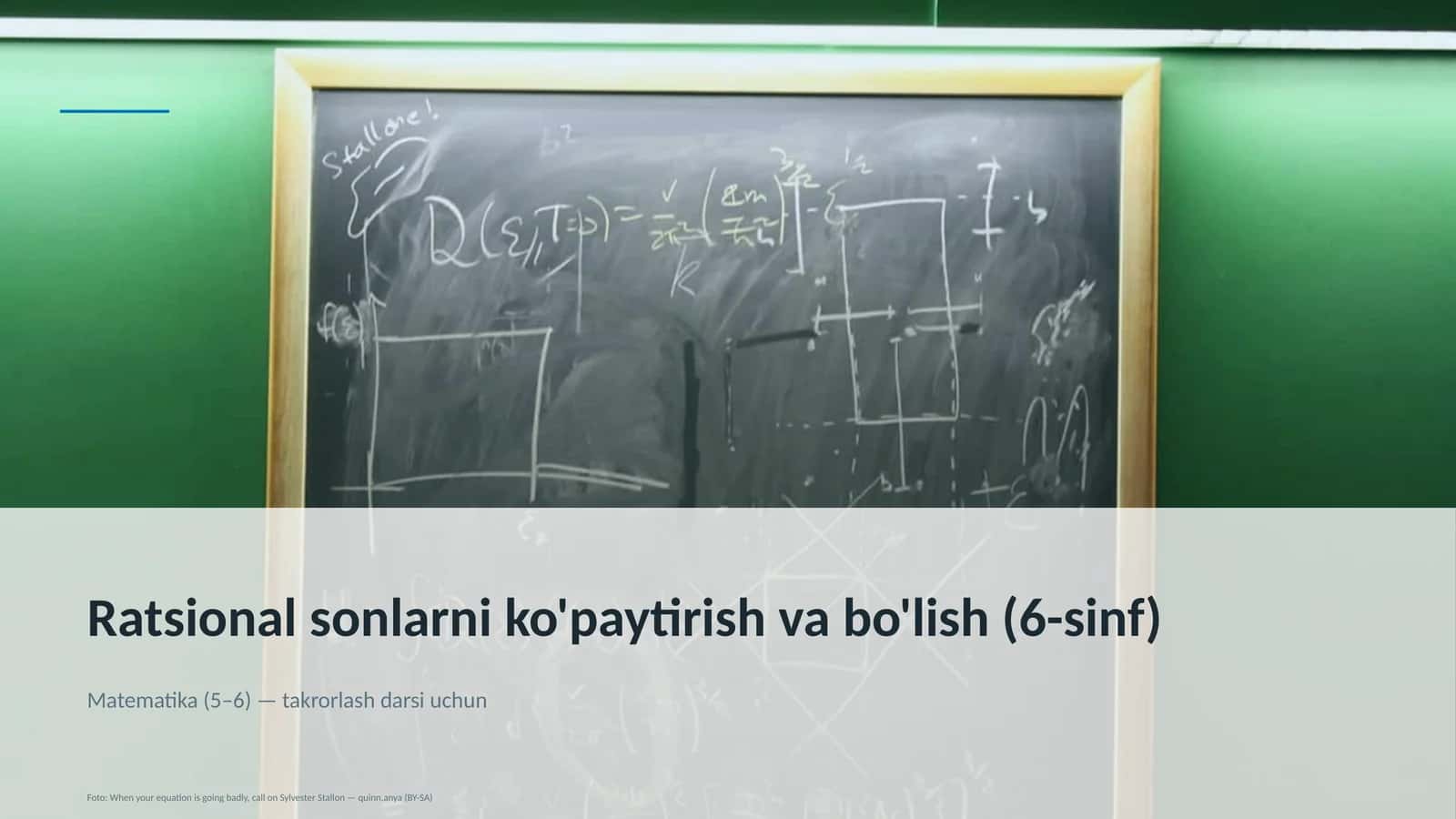 Ratsional sonlarni ko'paytirish va bo'lish (6-sinf) 1