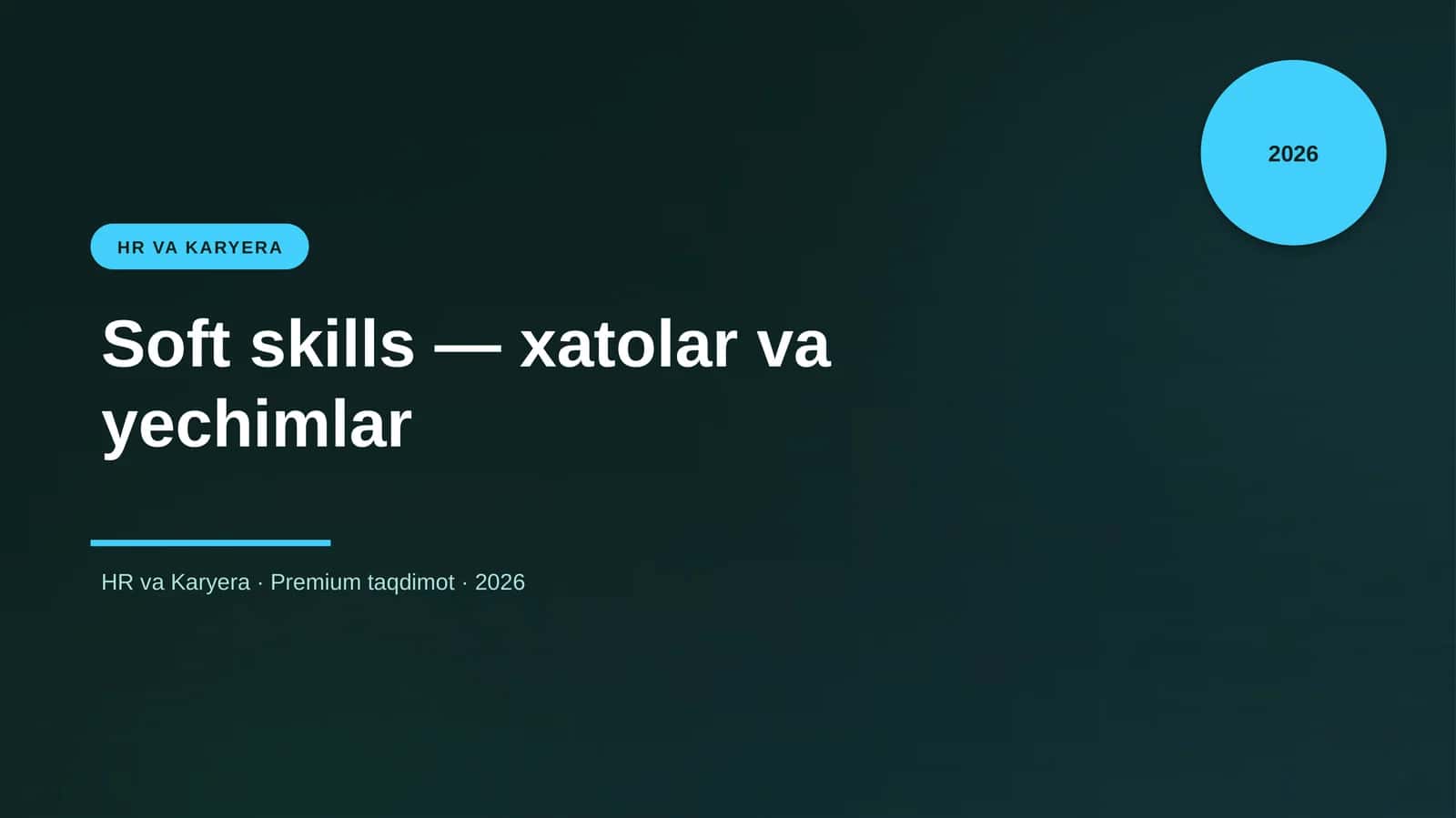 Soft skills — xatolar va yechimlar 1