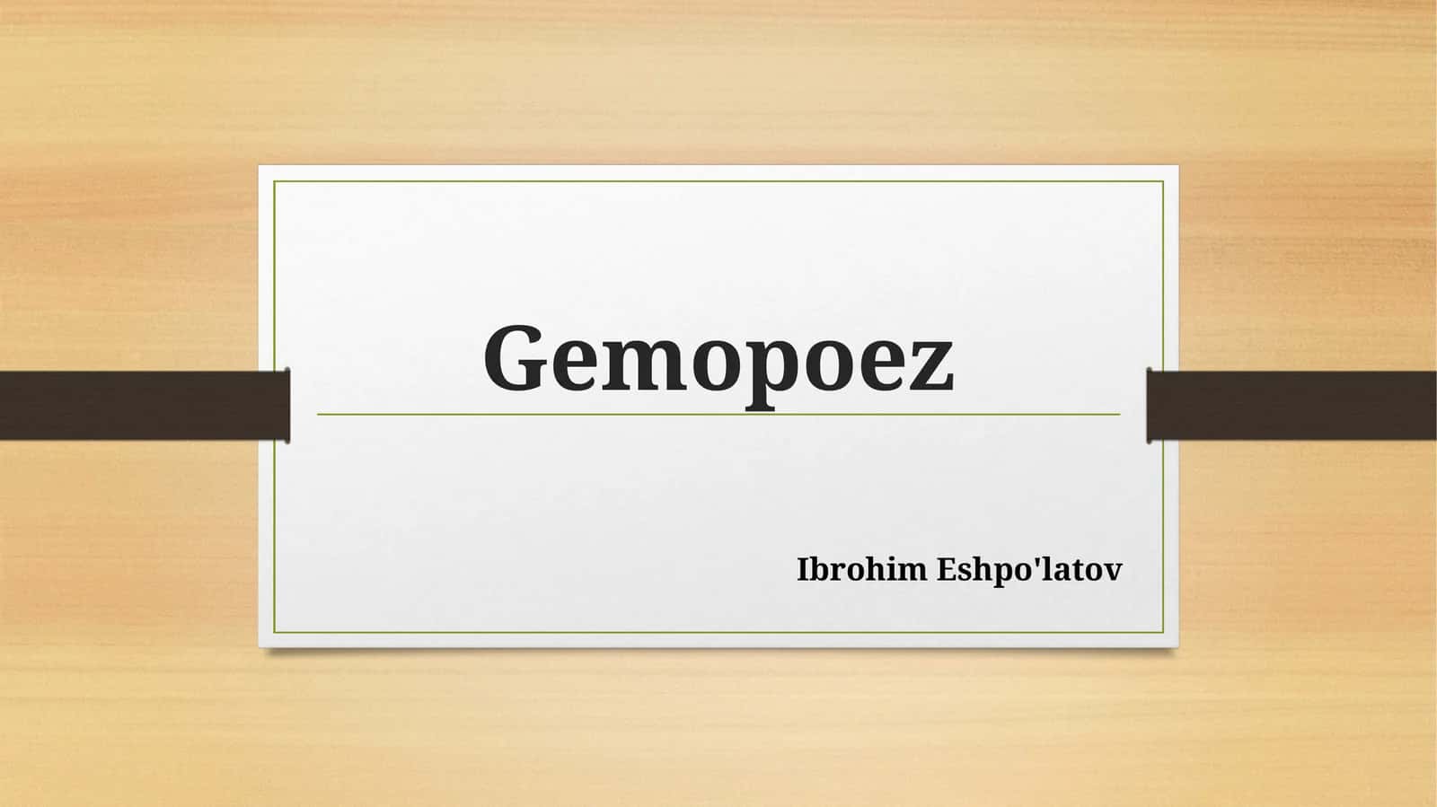 Gemopoez 1