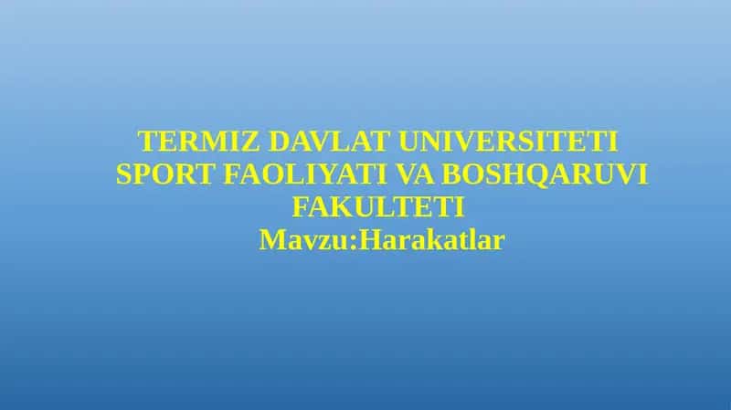 Harakatlar 1