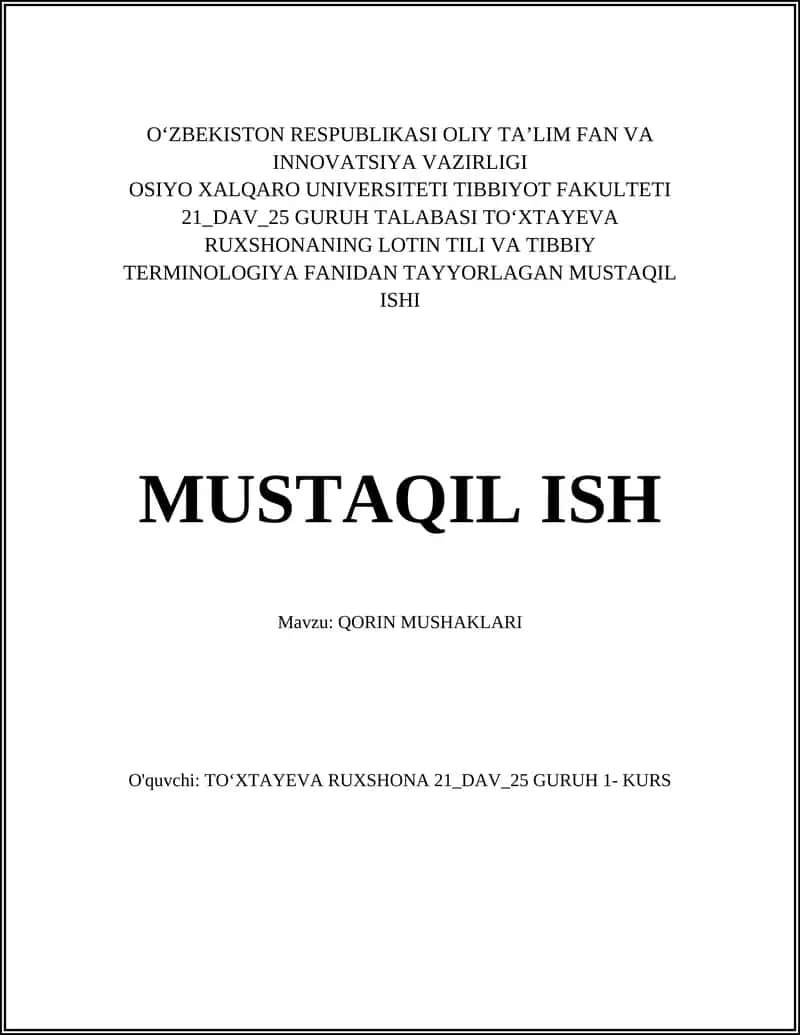QORIN MUSHAKLARI 1
