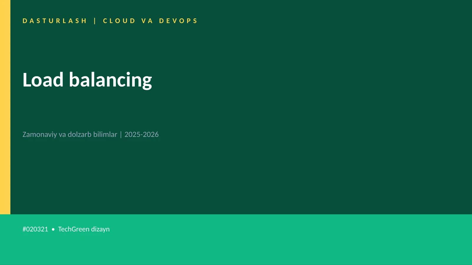 DASTURLASH | CLOUD VA DEVOPS 1