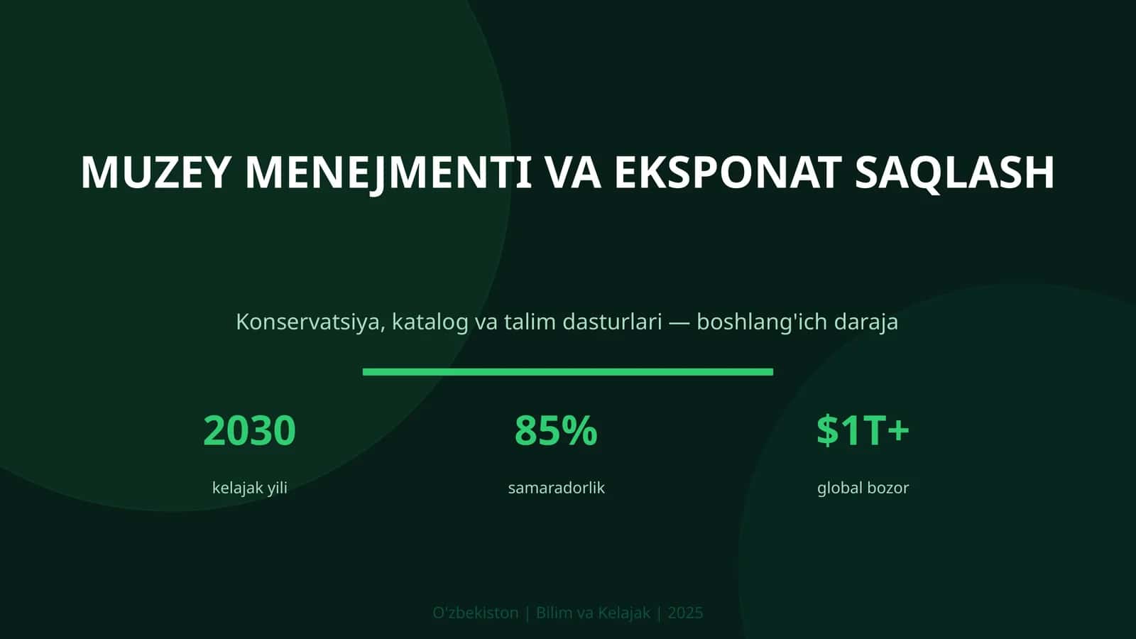MUZEY MENEJMENTI VA EKSPONAT SAQLASH 1