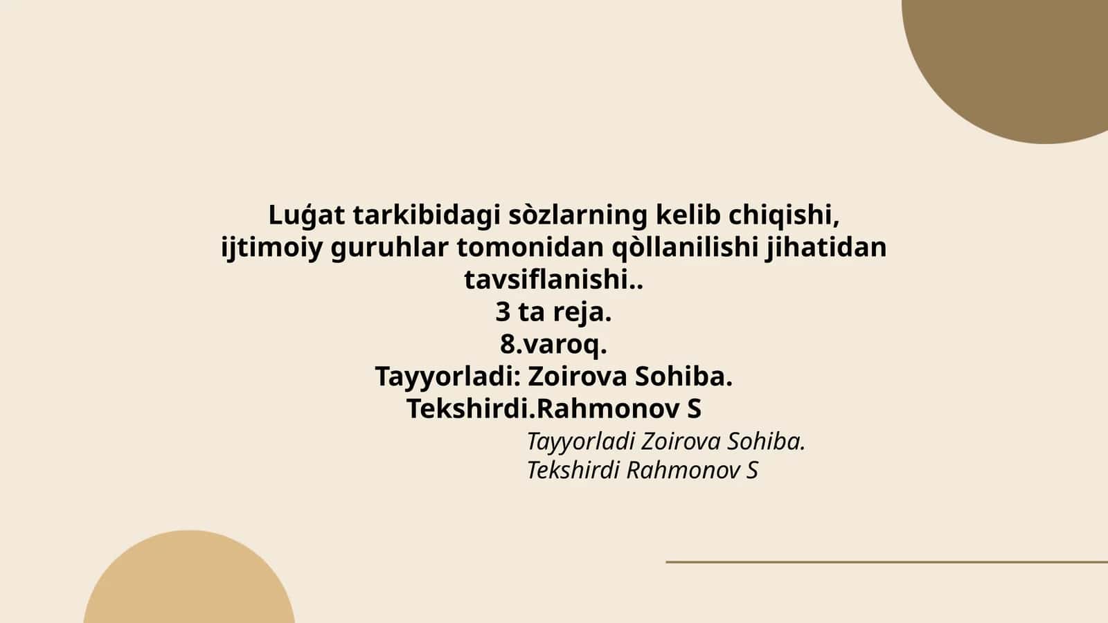 Luģat tarkibidagi sòzlarning kelib chiqishi 1