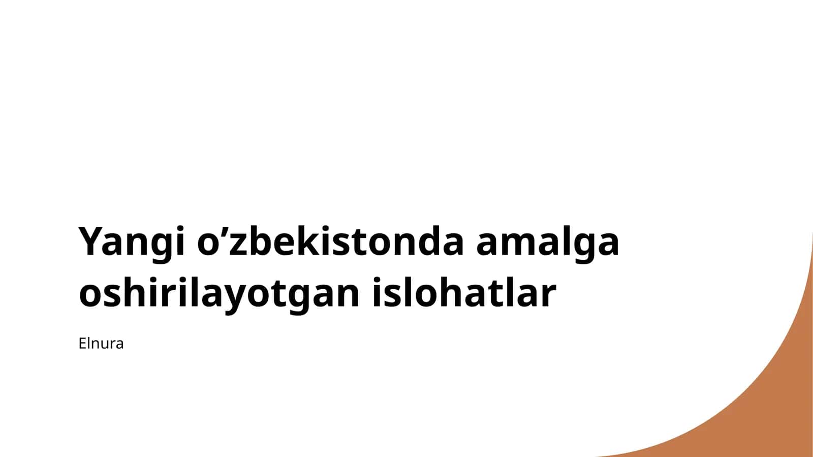 Yangi O'zbekistonda islohotlar 1