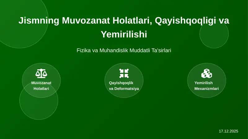 Jismning Muvozanat Holatlari 1