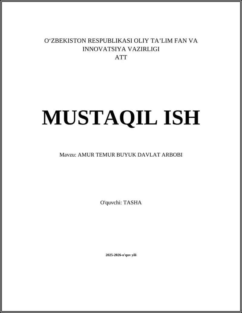 Amur Temur buyuk davlat arbob 1