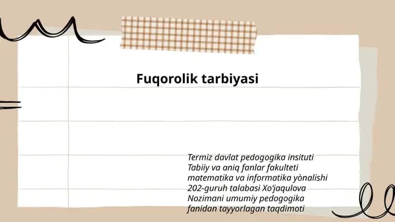 Fuqorolik tarbiyasi 1
