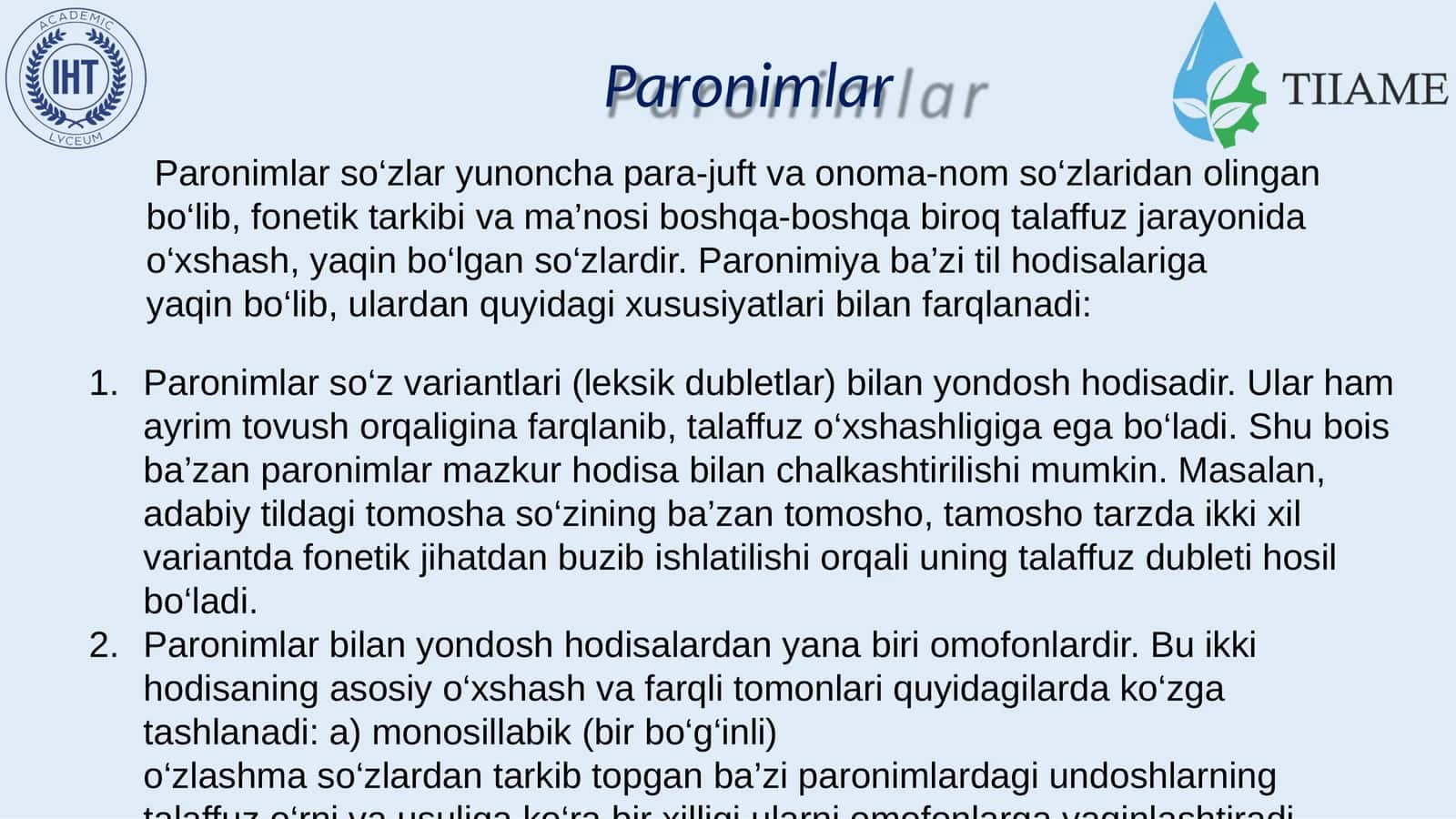 Paronimlar 1