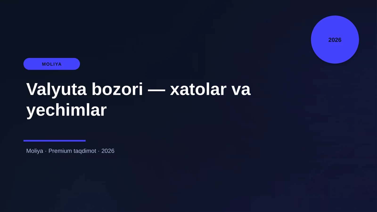 Valyuta bozori — xatolar va yechimlar 1