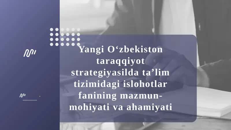 Yangi O‘zbekiston taraqqiyot strategiyasi 1
