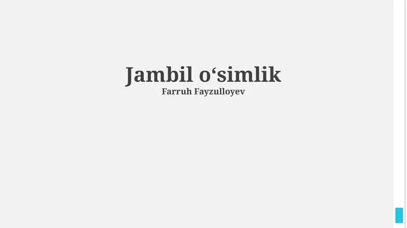 Jambul oʻsimligi 1