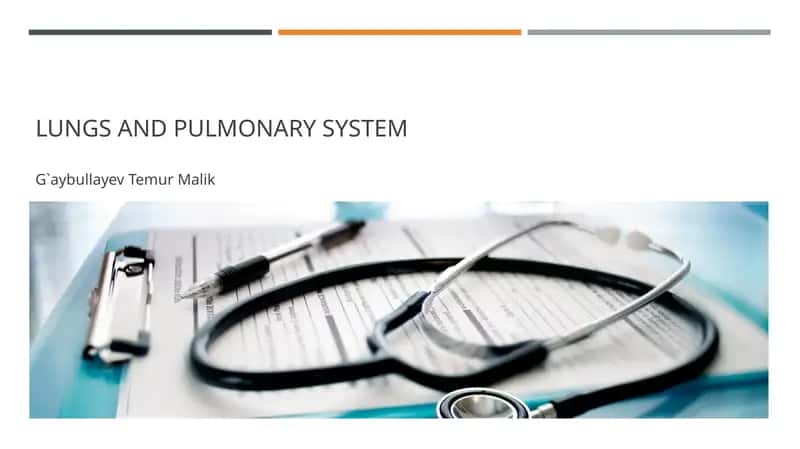 Lungs and pulmonary system 1