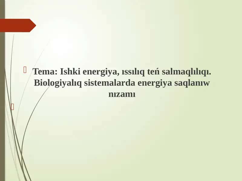Ishki energiya 1