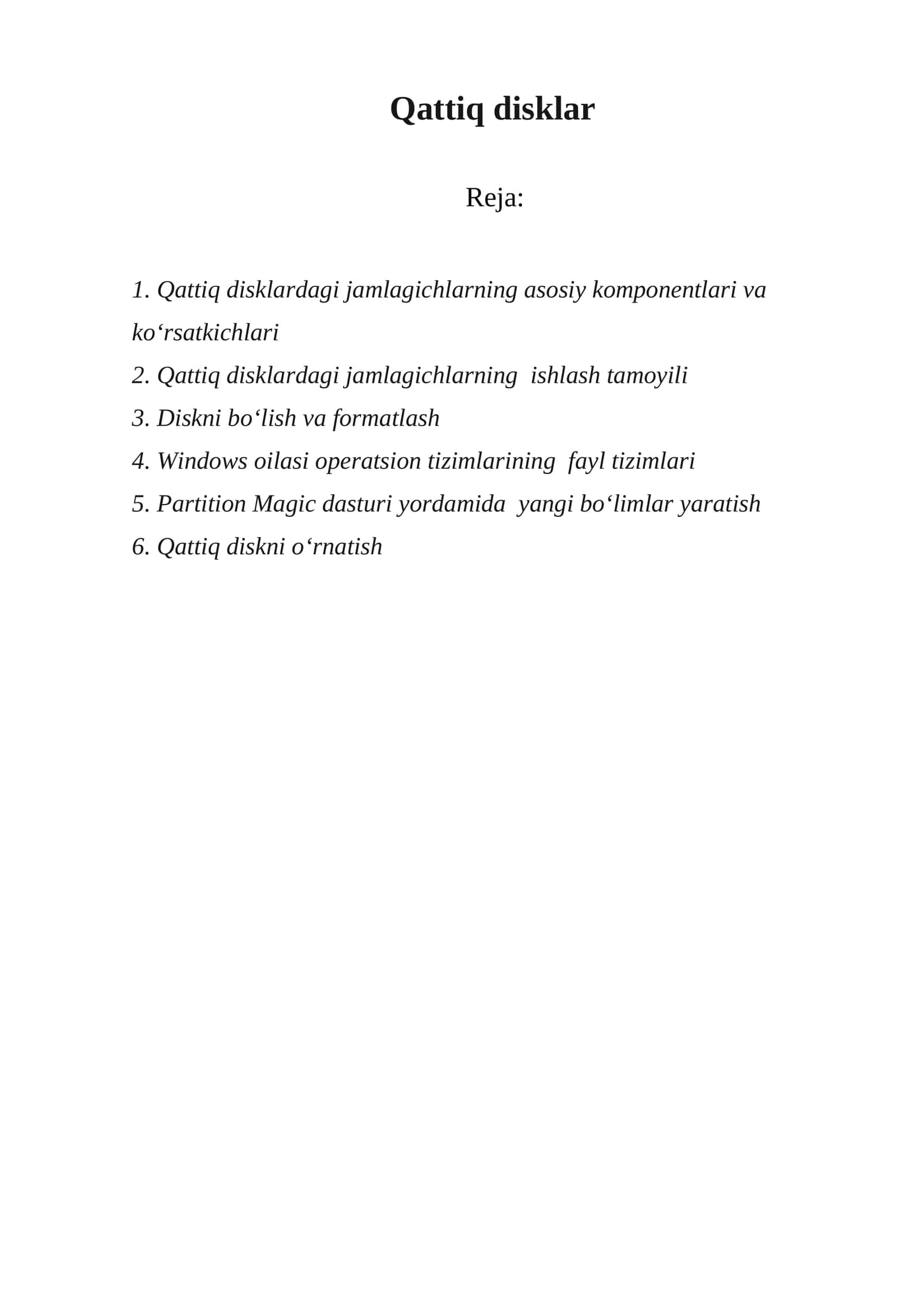 Qattiq disklar 1