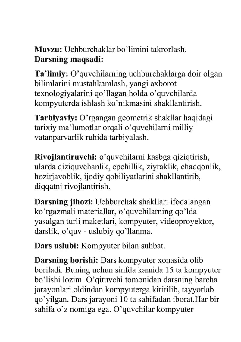 kichik sinflar uchun dars otish qollanmasi 1