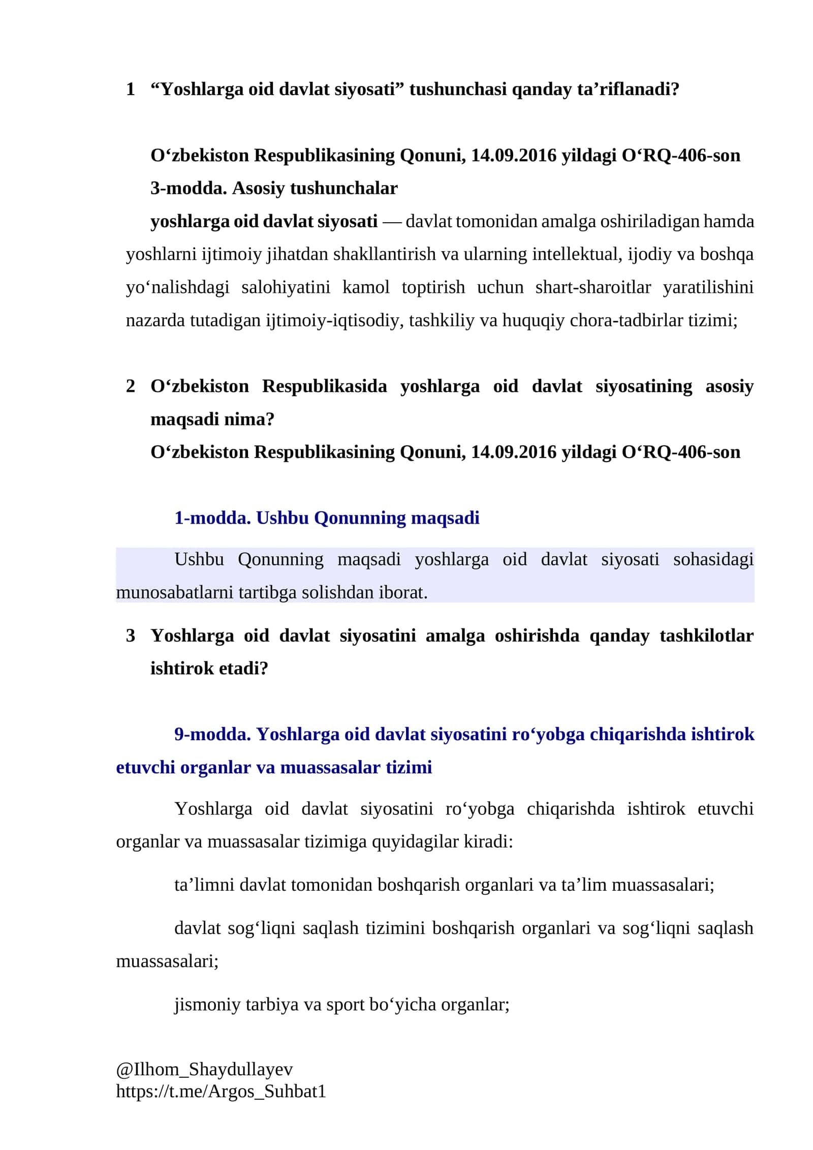 Yoshlarga oid davlat siyosati 1