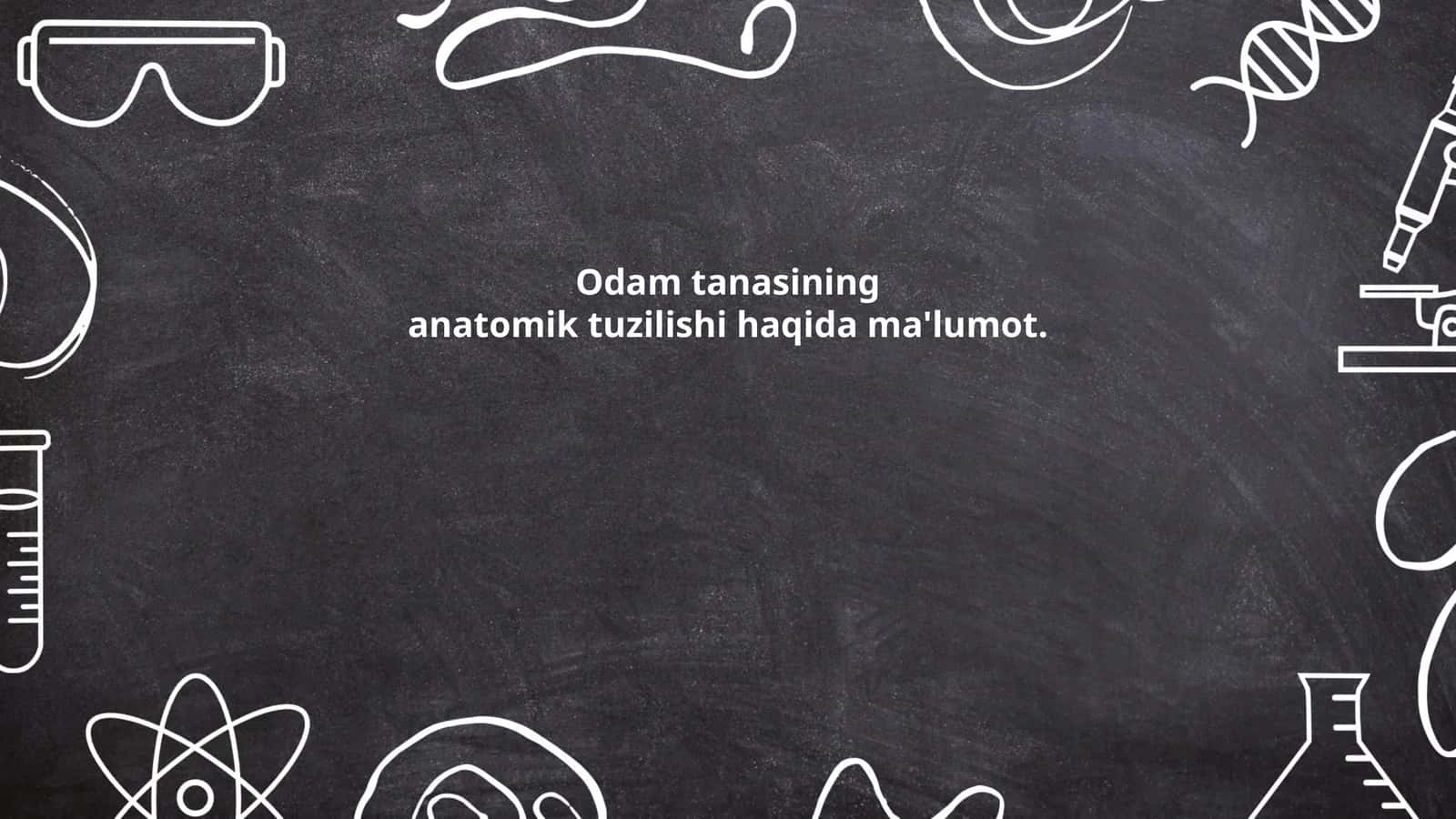 Odam tanasining anatomik tuzilishi haqida ma'lumot 1