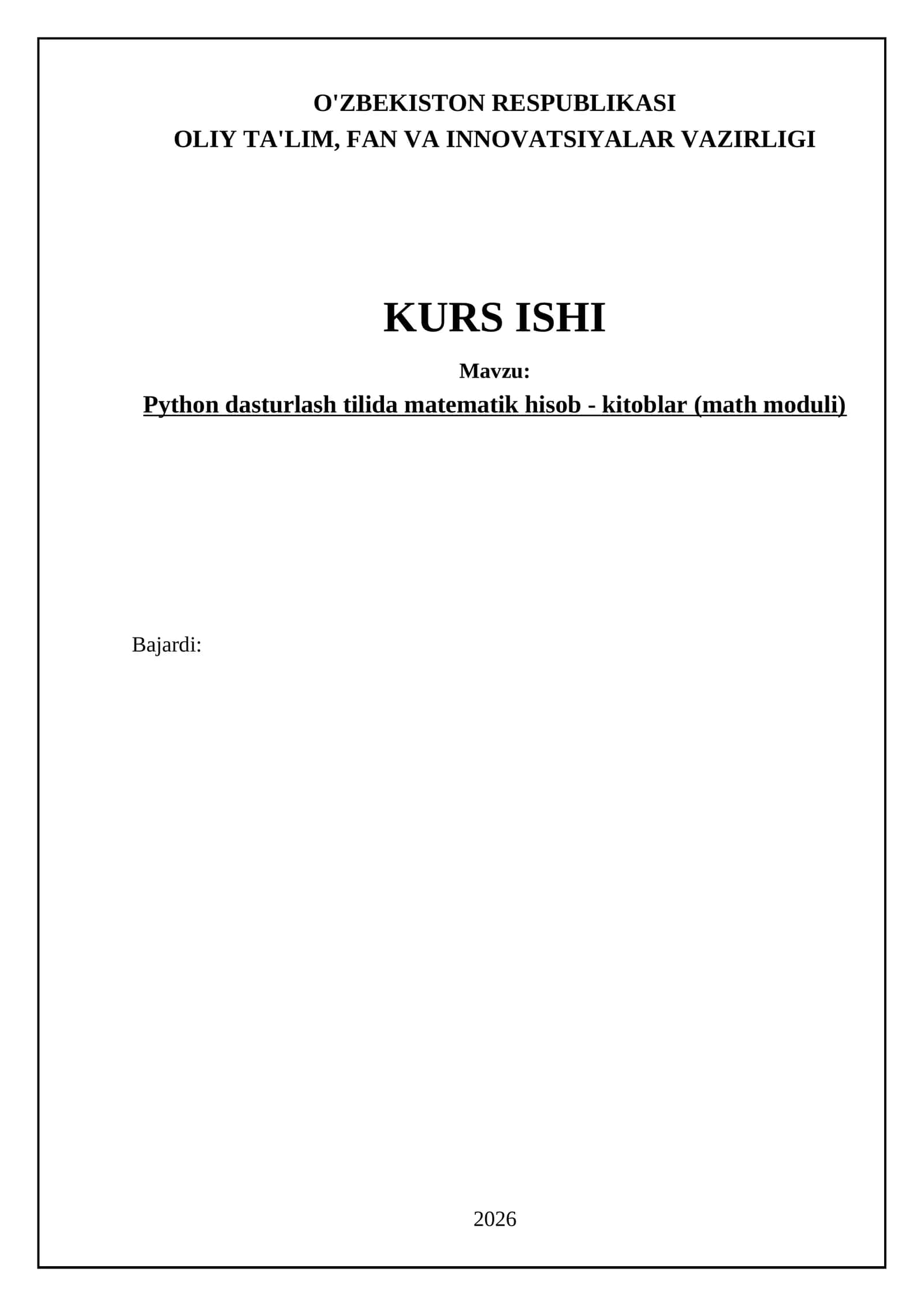 Python dasturlash tilida matematik hisob - kitoblar (math moduli) 1