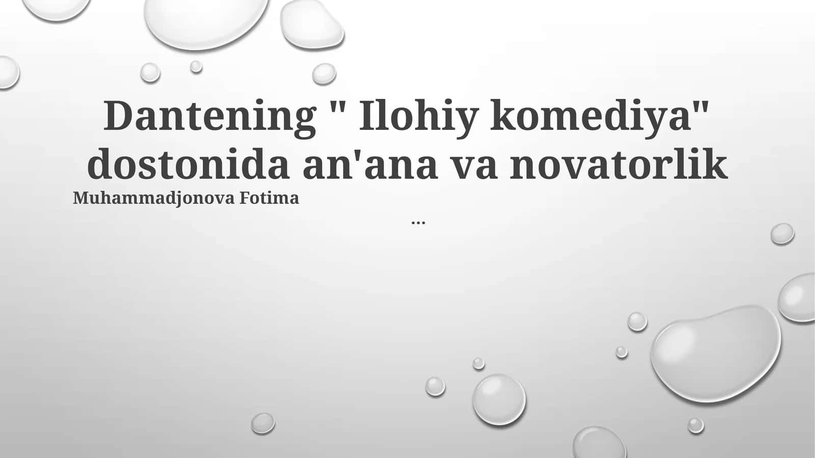 Ilohiy komediya 1