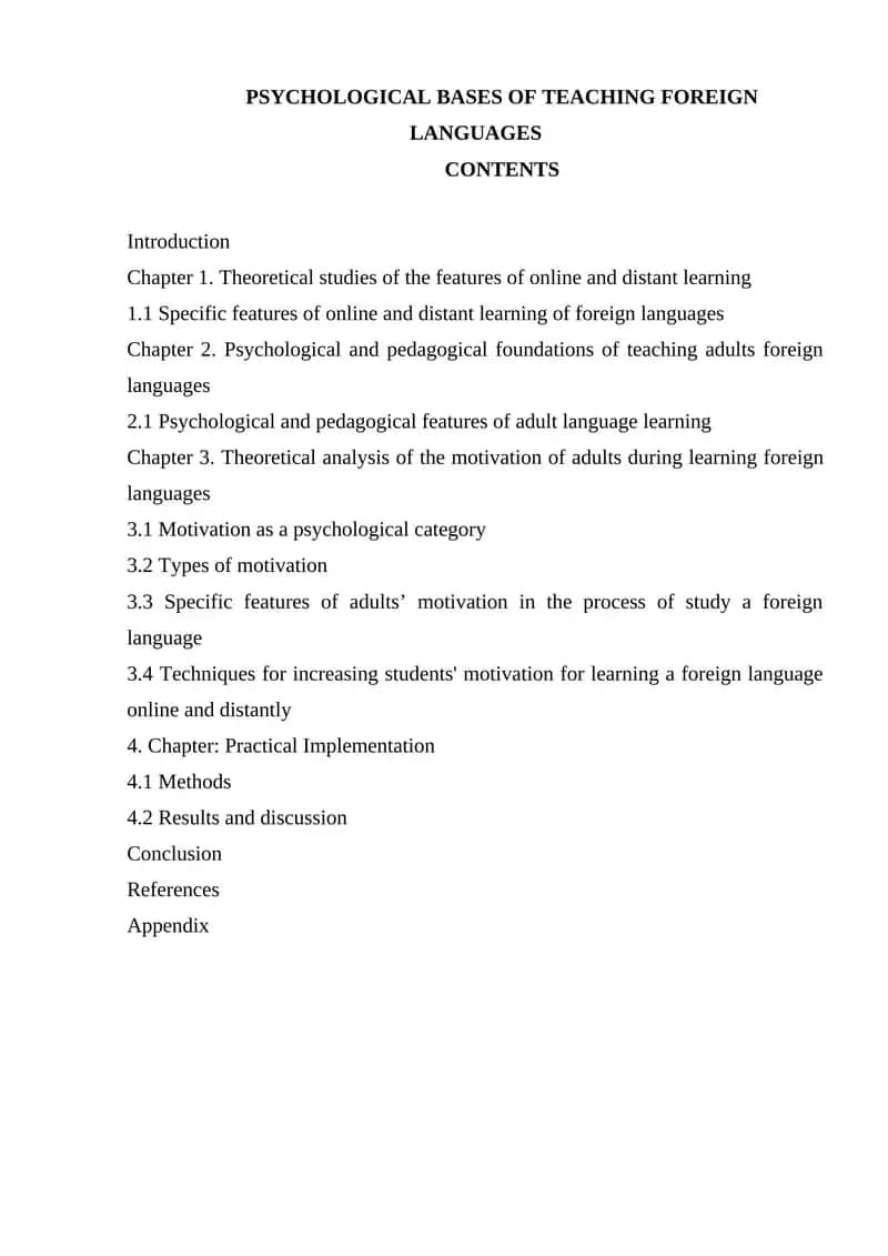 Psychological Bases of Teaching Foreign Languages 1