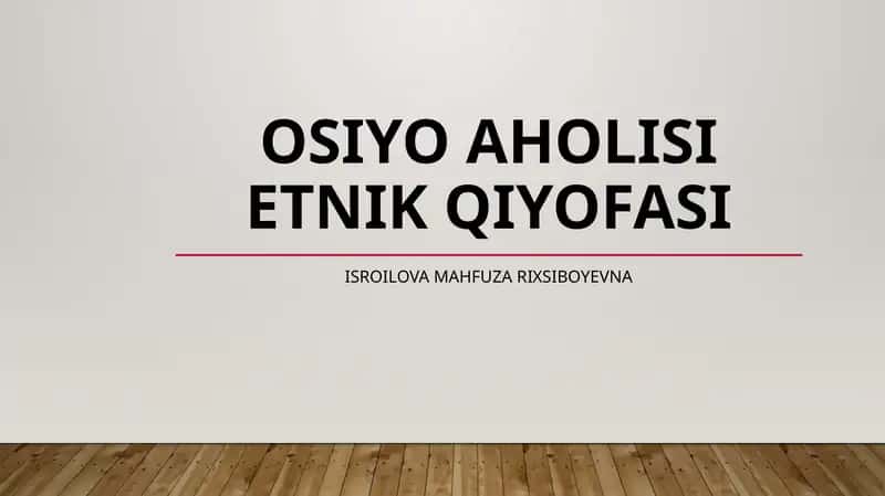Osiyoaholi sietnik qiyofasi 1