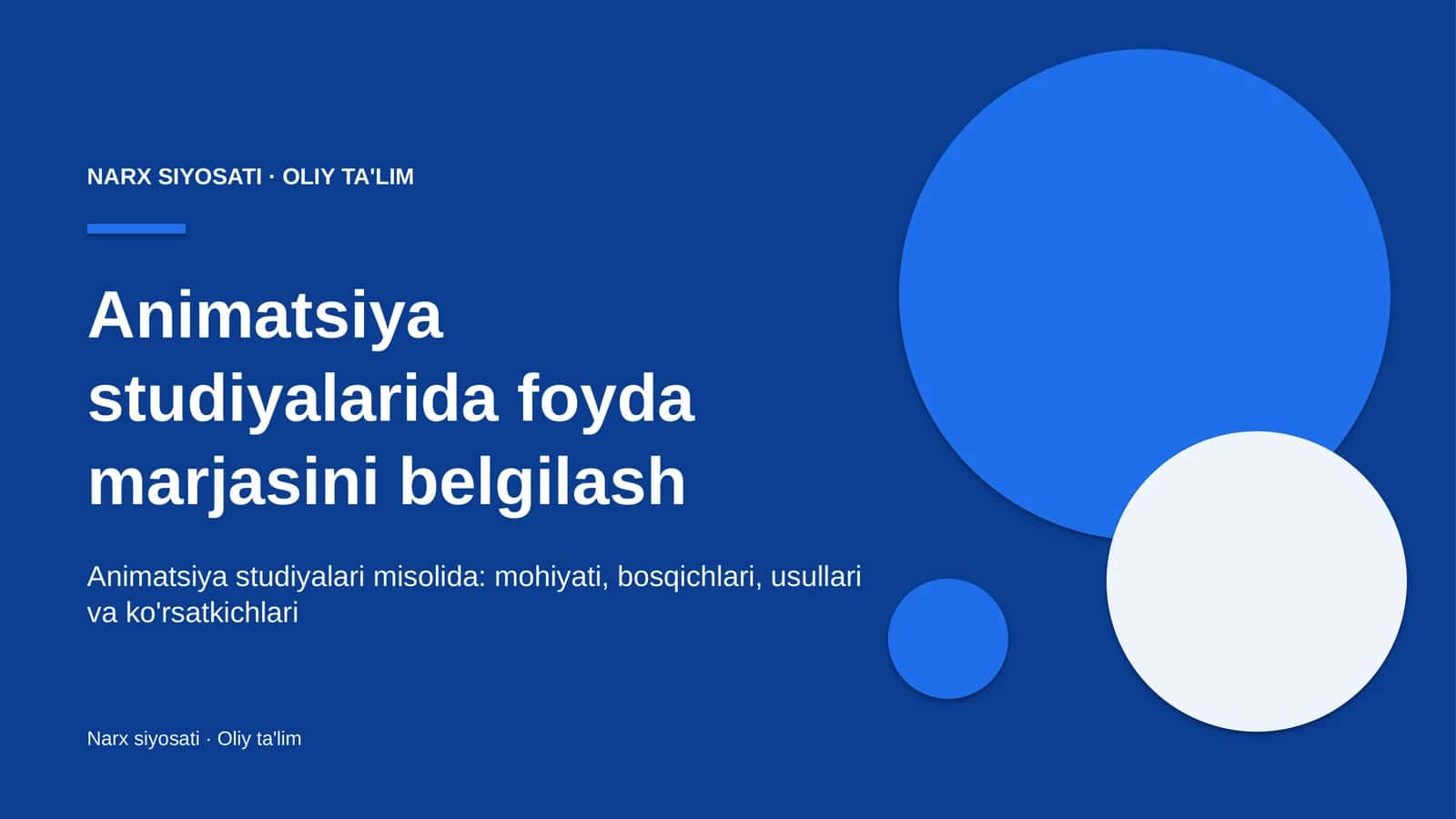 Animatsiya studiyalarida foyda marjasini belgilash 1