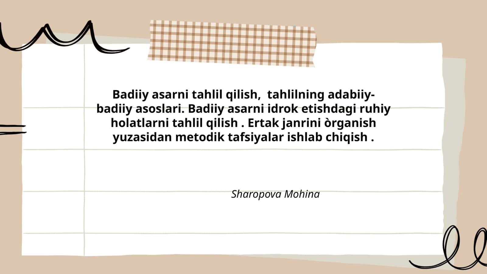 Badiiy asarni tahlil qilish 1