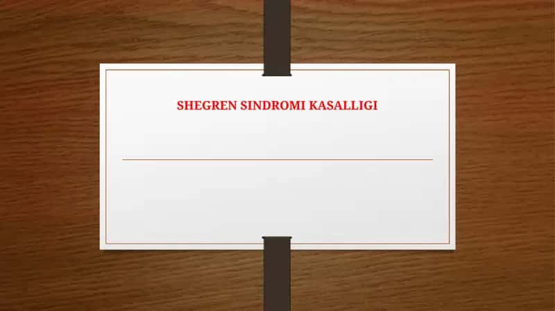 Shegren sindromi kasalligi 1