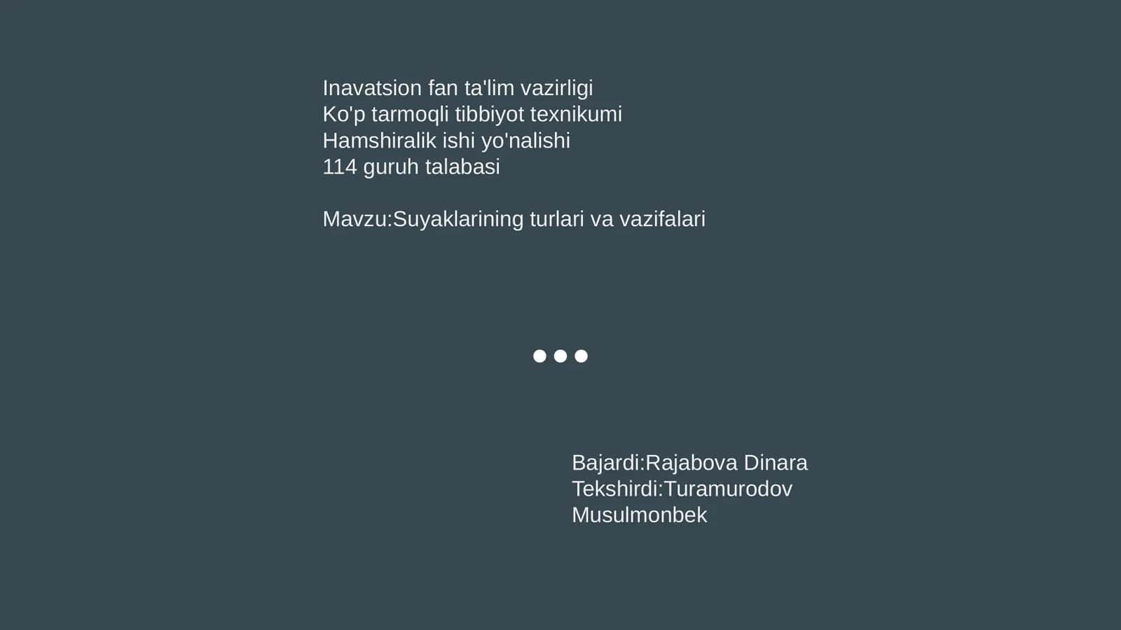 Suyaklarining turlari va vazifalari 1
