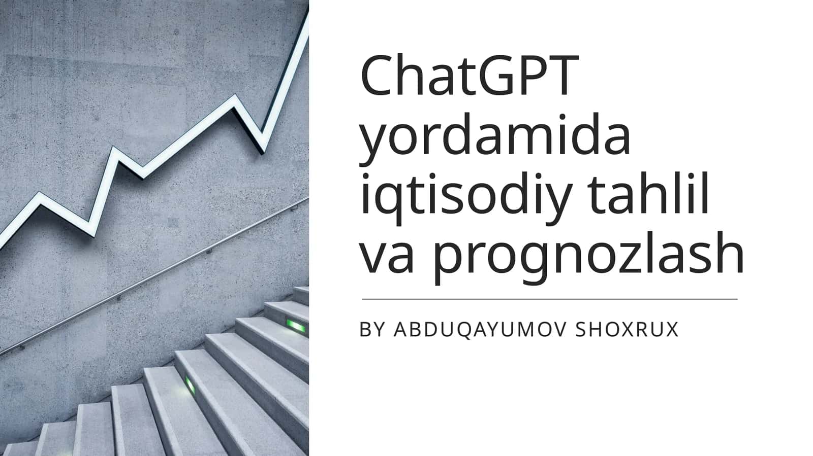 ChatGPT yordamida iqtisodiy tahlil va prognozlash 1