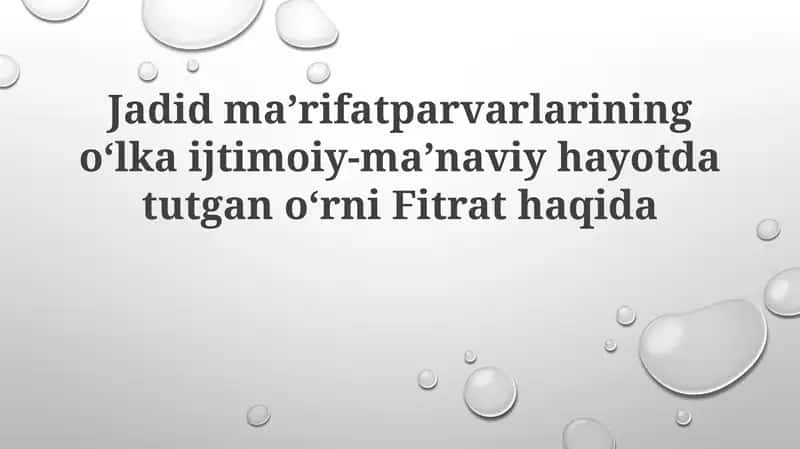 Fitrat ta'limi va ijtimoiy islohotlar 1