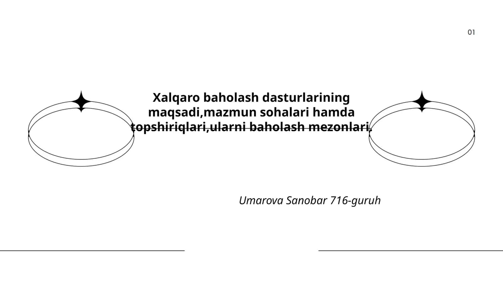 Xalqaro Baholash Dasturlari 1