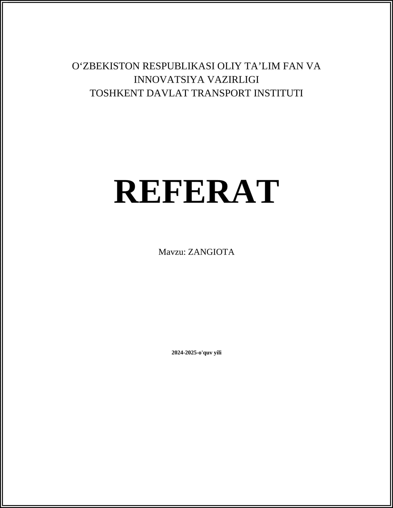 ZANGIOTA 1